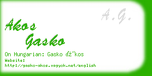 akos gasko business card